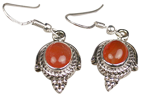 Design 9119: Red carnelian earrings