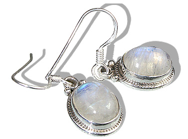 Design 912: blue,white moonstone earrings