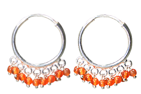 Design 9125: orange carnelian earrings
