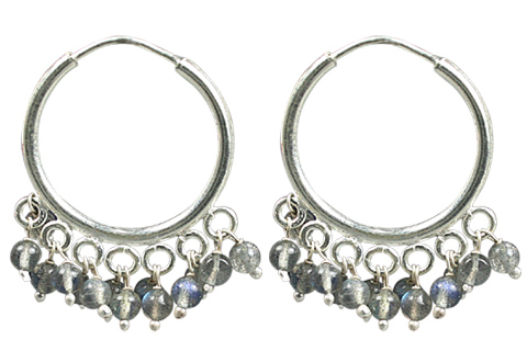 Design 9134: gray labradorite earrings