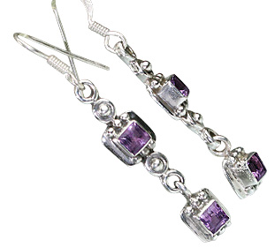 Design 9156: purple amethyst art-deco earrings