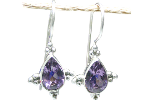 Design 9158: purple amethyst drop earrings