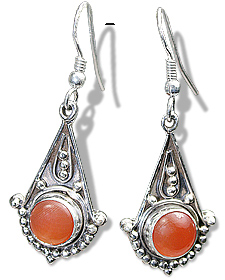Design 9159: red carnelian earrings