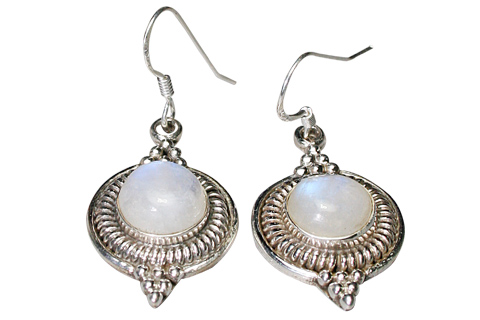 Design 9161: white moonstone earrings