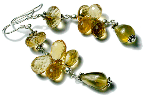 Design 9215: Yellow citrine earrings