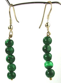 Design 929: green malachite earrings