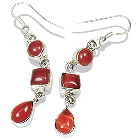 Design 938: orange garnet earrings
