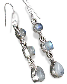 Design 940: white moonstone drop earrings