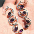 Design 1148: purple amethyst art-deco earrings