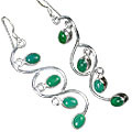 Design 1152: green onyx art-deco earrings