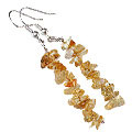 5471: yellow citrine  chipped earrings