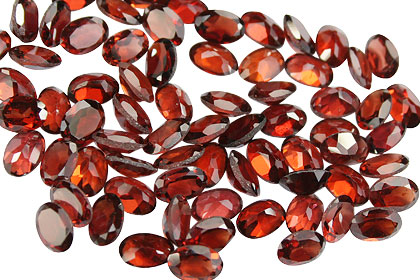 Design 16291: red bulk lots oval faceted gems