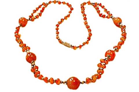 Design 10: Orange carnelian necklaces