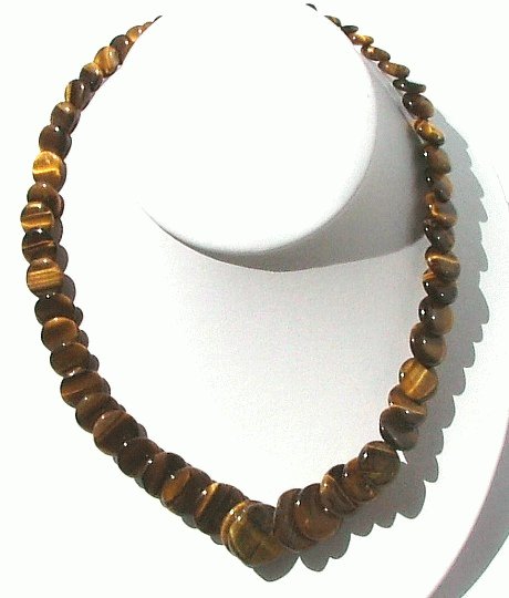 Design 1008: brown tiger eye mens necklaces