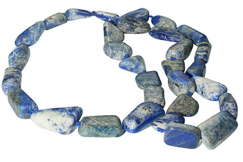 Design 1012: blue lapis lazuli chunky necklaces