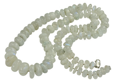 Design 1052: white moonstone classic necklaces