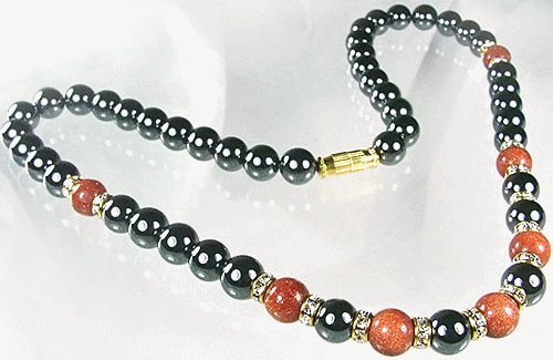 Design 1105: black,brown hematite necklaces