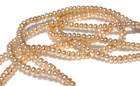 Design 1127: pink pearl simple-strand necklaces