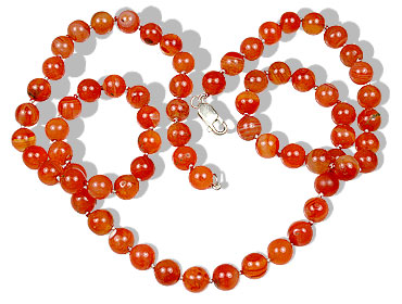Design 1143: orange carnelian necklaces