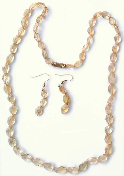 Design 1207: yellow citrine necklaces