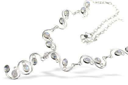 Design 1222: white moonstone necklaces