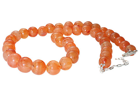 Design 1224: orange carnelian necklaces
