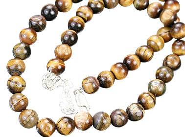 Design 1228: brown tiger eye necklaces