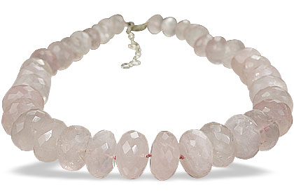 Design 1231: pink rose quartz necklaces
