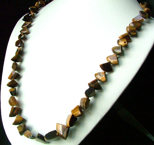 Design 1232: brown tiger eye necklaces