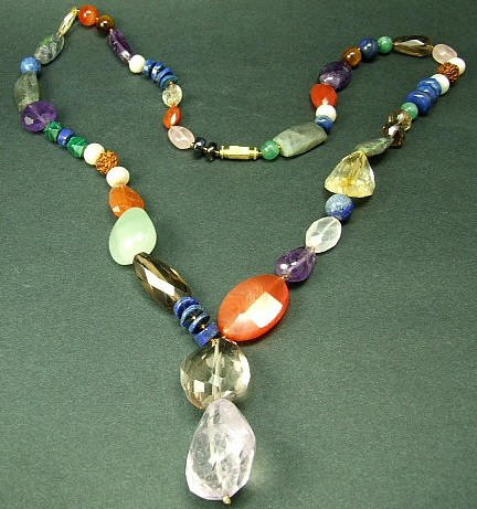 Design 1306: multi multi-stone necklaces