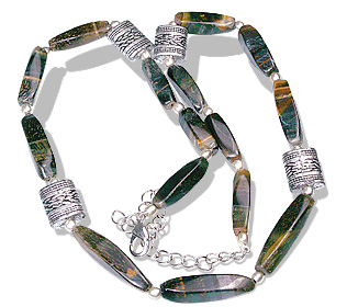 Design 1390: black,multi-color tiger eye necklaces
