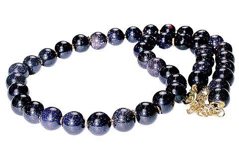 Design 1393: blue goldstone necklaces