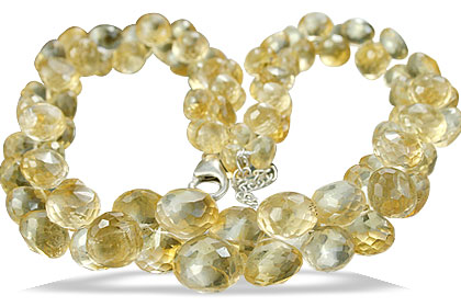 Design 14062: yellow citrine necklaces
