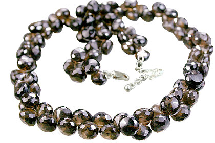 Design 14065: brown smoky quartz necklaces