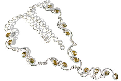Design 1414: yellow citrine necklaces