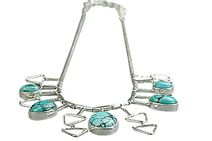 Design 14371: black,blue turquoise necklaces