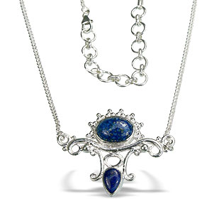 Design 14384: blue lapis lazuli contemporary necklaces