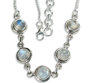 Design 14405: white moonstone contemporary necklaces