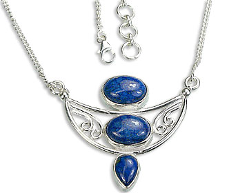 Design 14442: blue lapis lazuli pendant necklaces