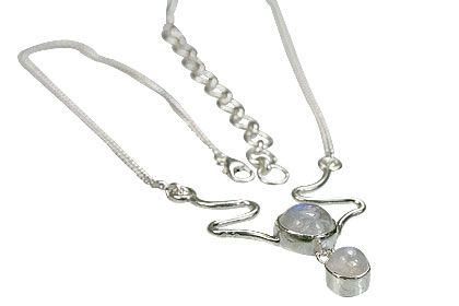 Design 14452: white moonstone necklaces