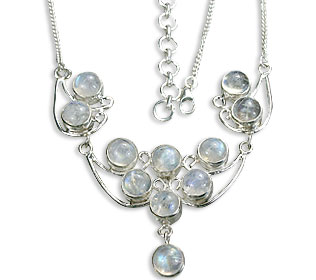 Design 14458: white moonstone necklaces