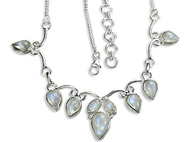 Design 14462: white moonstone necklaces