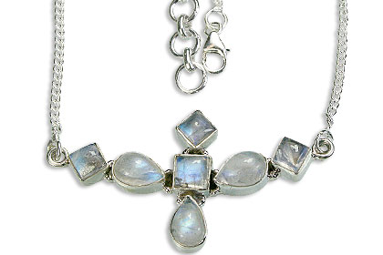 Design 14469: white moonstone necklaces