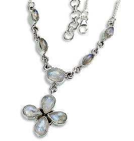 Design 14473: white moonstone necklaces