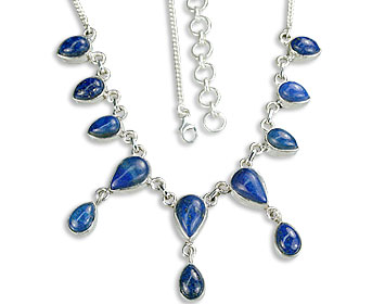 Design 14475: blue lapis lazuli drop necklaces