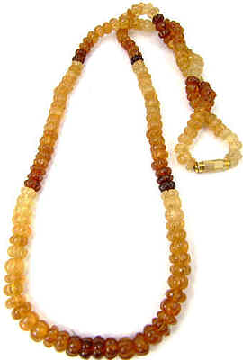 Design 1503: brown hessonite necklaces