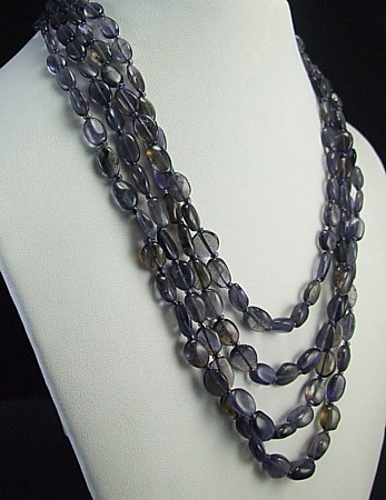 Design 1513: blue iolite multistrand necklaces