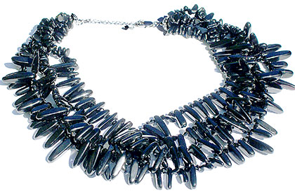 Design 15139: black onyx multistrand necklaces