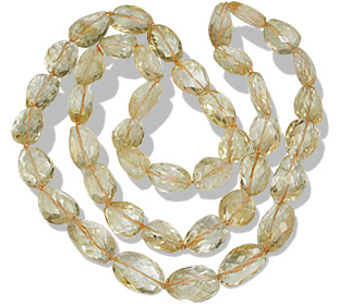Design 1517: yellow citrine necklaces