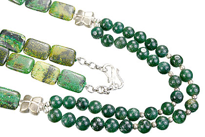 Design 15277: green jasper necklaces
